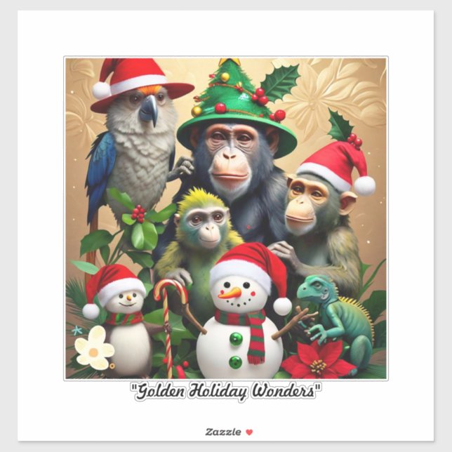 "Jungle Christmas Delight" Aufkleber (Blatt)