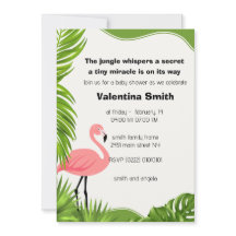 jungle chuchote baby shower invitation