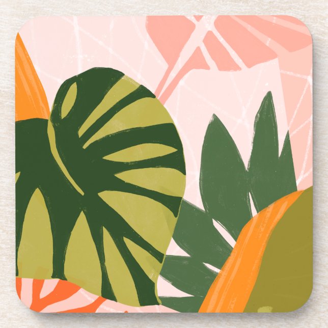 Jungle Collage I Getränkeuntersetzer (Vorderseite)