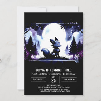 Jungle Custom Wolf Geburtstag Einladung