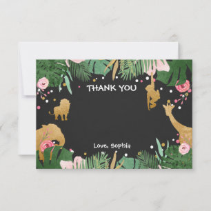 Jungle de zoo d'animaux sauvages de carte de