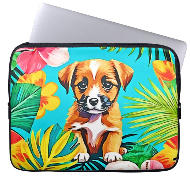 Jungle Dog Art Laptopschutzhülle (Vorderseite)