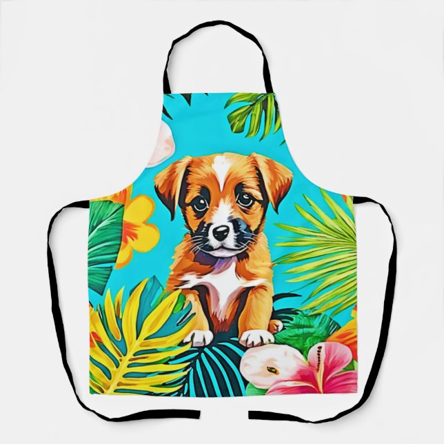 Jungle Dog Art Schürze (Vorderseite)
