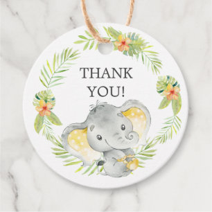 Jungle Elephant Baby Dusche Gefallen Geschenk Tag Geschenkanhänger