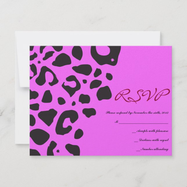 JUNGLE FEVER Bat Bar Mitzvah Reply Card RSVP Karte (Vorderseite)
