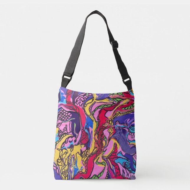"Jungle Fever" Design Tote Bag 2 Tragetaschen Mit Langen Trägern (Vorderseite)