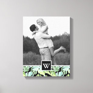 Jungle Floral Pattern   Ihr Foto und Ihren Anfangs Leinwanddruck