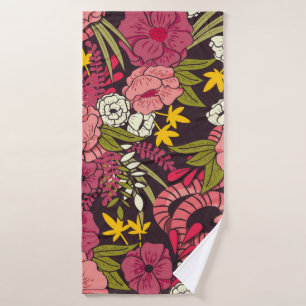 jungle florale avec serpents motif, fleur tropical
