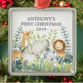 Jungle Foto Boys Baby's First Christmas Ornament