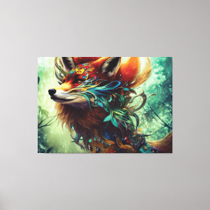 Jungle Fox Canvas Print Leinwanddruck