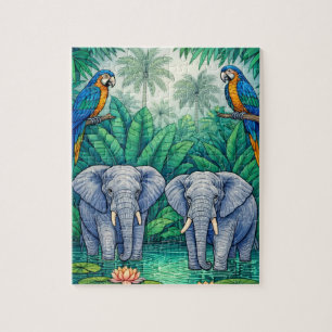 Jungle Friends Water Party Puzzle