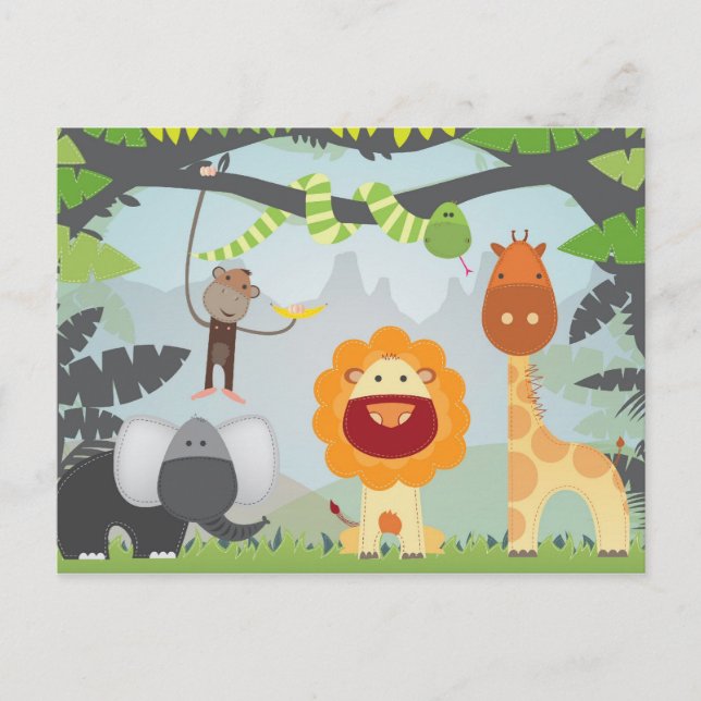 Jungle Fun Postkarte (Vorderseite)