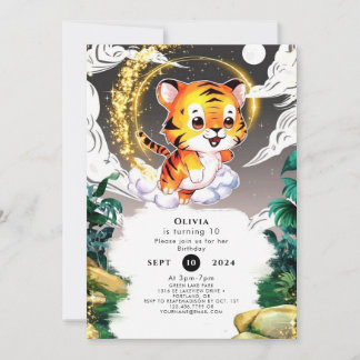 Jungle Fun Tiger Geburtstag Einladung