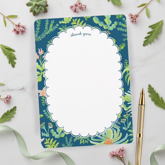 Jungle Garden Watercolor Custom BRIDAL SHOWER Dankeskarte (Jungle Garden Watercolor Custom BRIDAL SHOWER Thank You Card
)