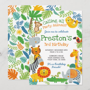 Jungle Geburtstag Einladung