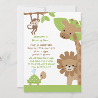 Jungle Geburtstagsparty Einladung