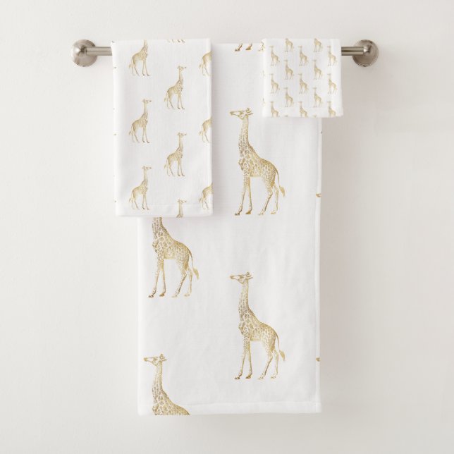 JUNGLE GIRAFFE D'OR JUNGLE SALLE DE BAINS BLANC TO (En situation)