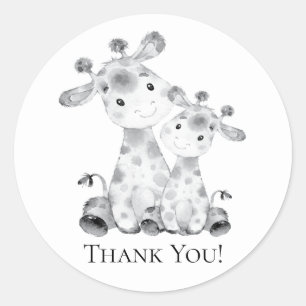 Jungle Giraffe Douche Merci Favoriser Sticker