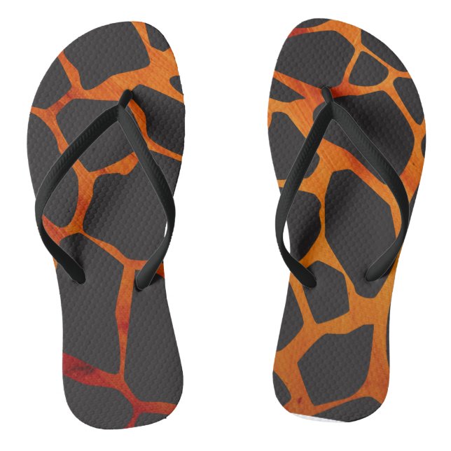 Jungle Giraffe Print Flip Flops (Fußbett)