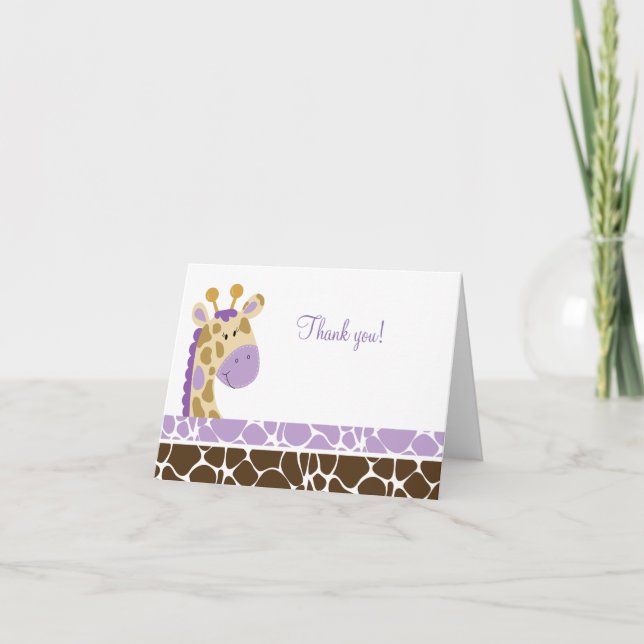 Jungle Giraffe (violet) Folle Merci notes (Devant)