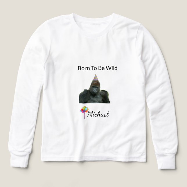 Jungle Gorilla Happy Birthday Art (Motif recto)