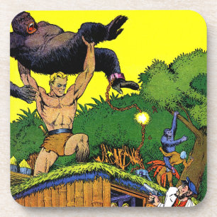 Jungle Gorilla's Lair Vintage Comicen Getränkeuntersetzer