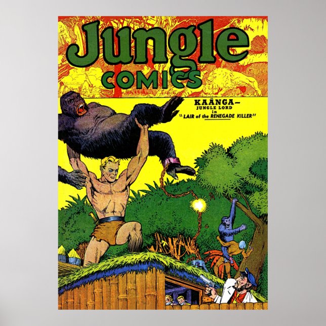 Jungle Gorilla's Lair Vintage Comicen Poster (Vorne)