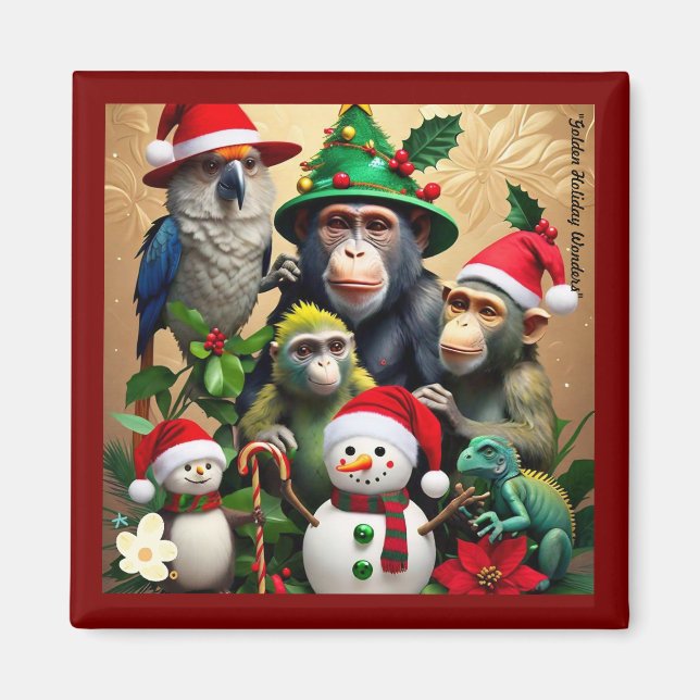 "Jungle Holiday Magic" Magnet (Vorne)