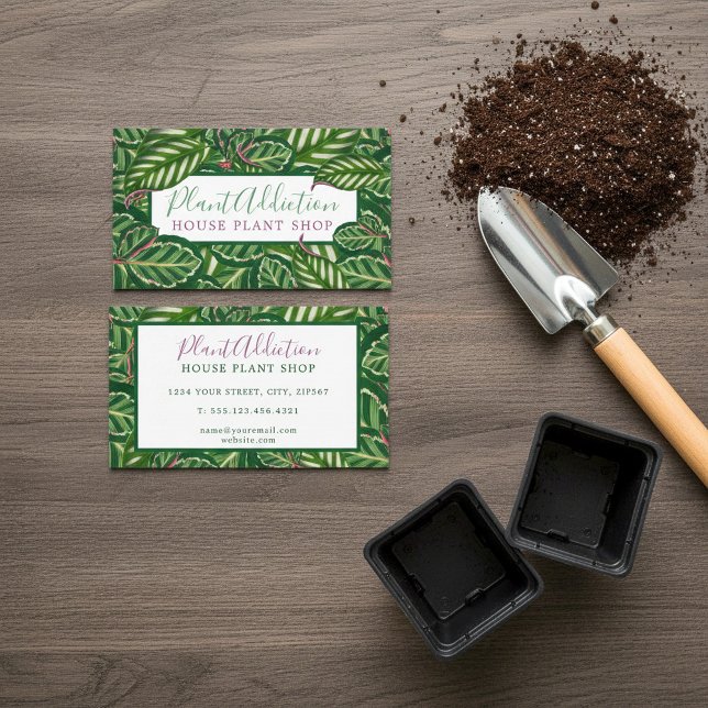 Jungle House Pflanze Shop Visitenkarte (Jungle house plant shop business card.)