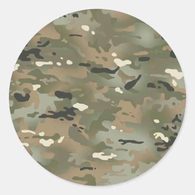 Jungle I Camouflage Pattern Runder Aufkleber (Vorderseite)