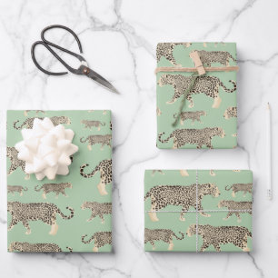 Jungle Jaguar Tiermuster Geschenkpapier Set
