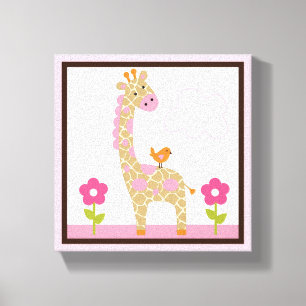 Jungle Jill Giraffe Girls Animaux Toile Imprimer