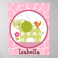 Jungle Jill /Girl Elephant Poster d'art personnali