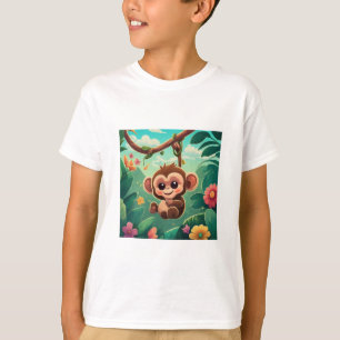"Jungle Joy: Playful Baby Monkey T - Shirt Collect