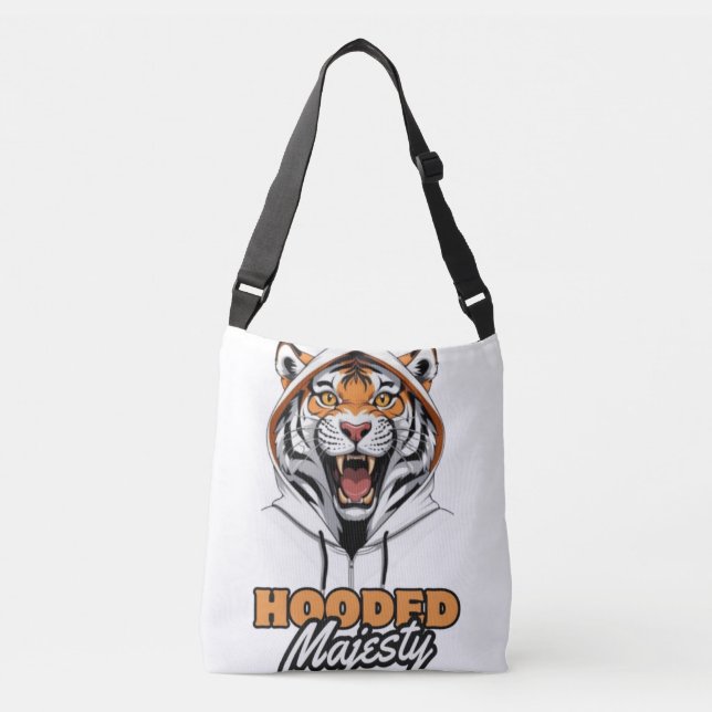 Jungle King | Tiger Street Art Design Tragetaschen Mit Langen Trägern (Vorderseite)