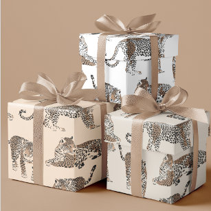 Jungle Leopard Wildtier Muster Geschenkpapier Set