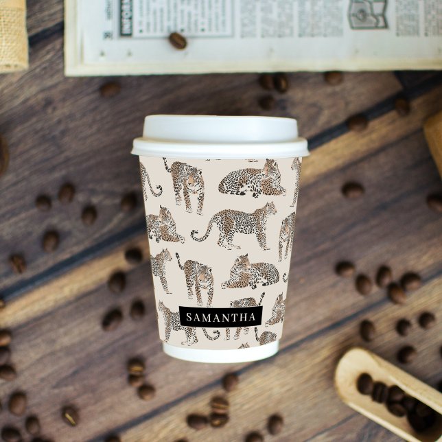 Jungle Leopard Wildtier Muster Pappbecher (Von Creator hochgeladen)