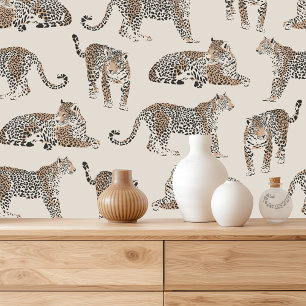 Jungle Leopard Wildtier Muster Tapete