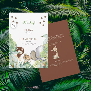 Jungle Liebe Es ist eine Boy Baby Dusche Einladung