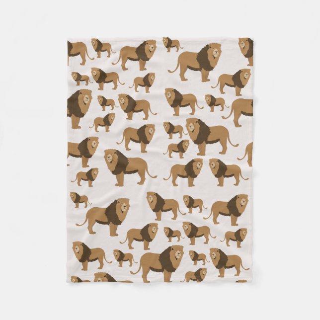 Jungle Lion Animal Pattern Fleecedecke (Vorderseite)