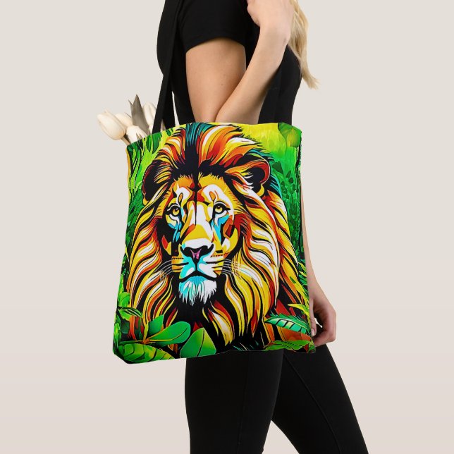 Jungle Lion Pop Art Design Tasche (Von Nahem)