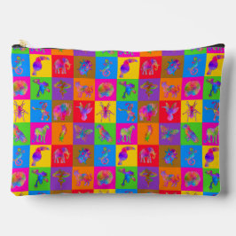 Jungle Madness 9 Inch Blocks Cheater Quilt Zubehörtasche