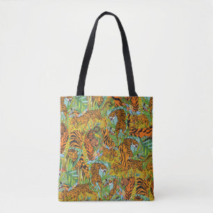 Jungle Majesty: Tiger inmitten von Grün Tasche