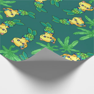 Jungle Mermaid Garden Ocean Hübsch Cat Geschenkpapier