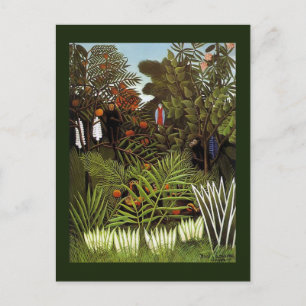 Jungle Monkeys Folk Art von Rousseau Postkarte