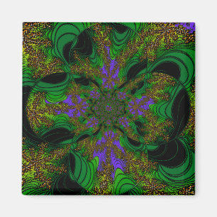 "Jungle Orchids" ~ Abstrakte Kunstdruckerei Magnet