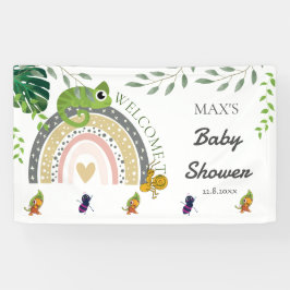 Jungle Over the Rainbow Baby Dusche Willkommen Banner