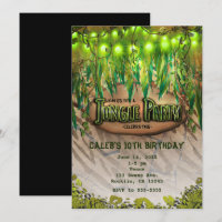 JUNGLE PARTY-Blätter und Einladungen für Tierdruck