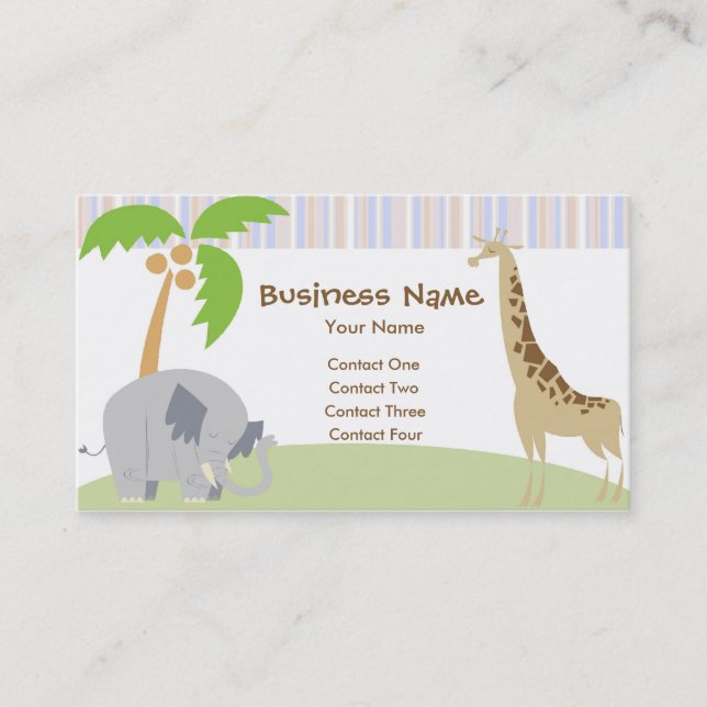 Jungle Party Business Cards Visitenkarte (Vorderseite)
