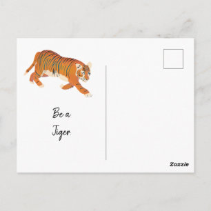 Jungle prowling Tiger Gemälde Postkarte